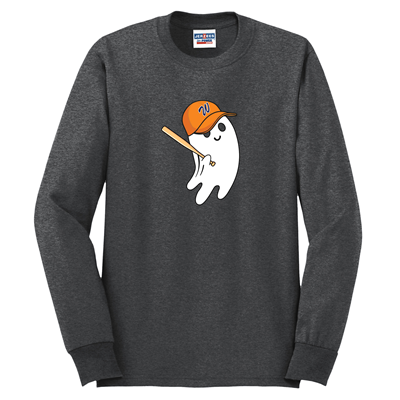 Adult Wahoos Ghost Long Sleeve Tshirt