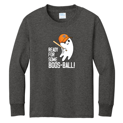 Youth Wahoos Boos-ball Long Sleeve Tshirt 
